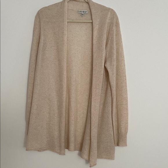 Mango Beige Cashmere Open Front Cardigan - Picture 1 of 3